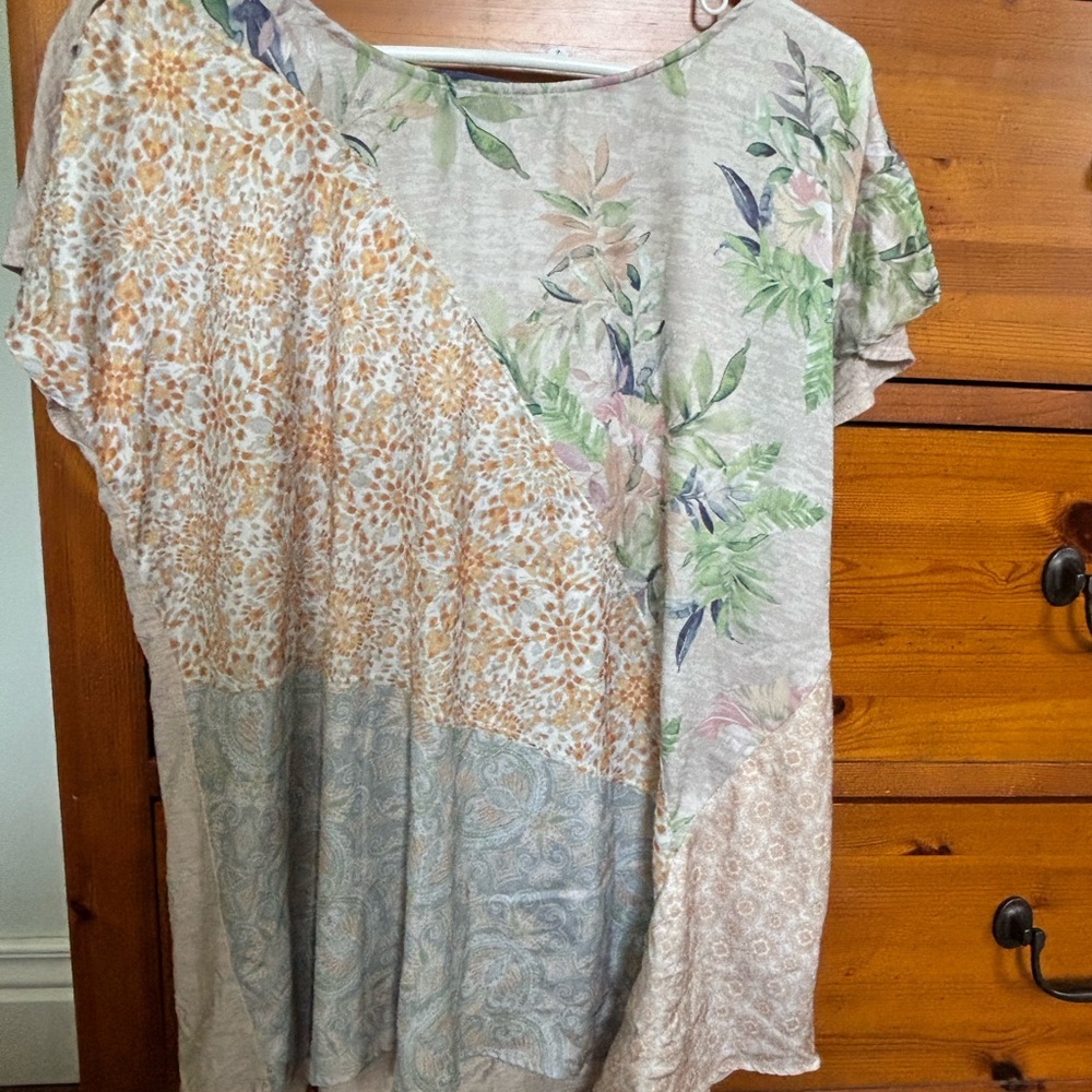 Floral Patchwork Women's Top